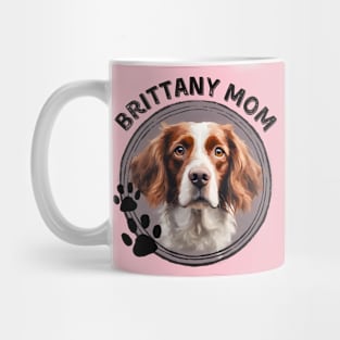 Brittany Spaniel Dog Mom Dog Breed Portrait Mug